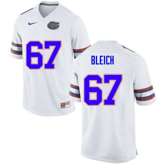 Men's Florida Gators #67 Christopher Bleich NCAA Nike White Authentic Stitched College Football Jersey VRY4662YC